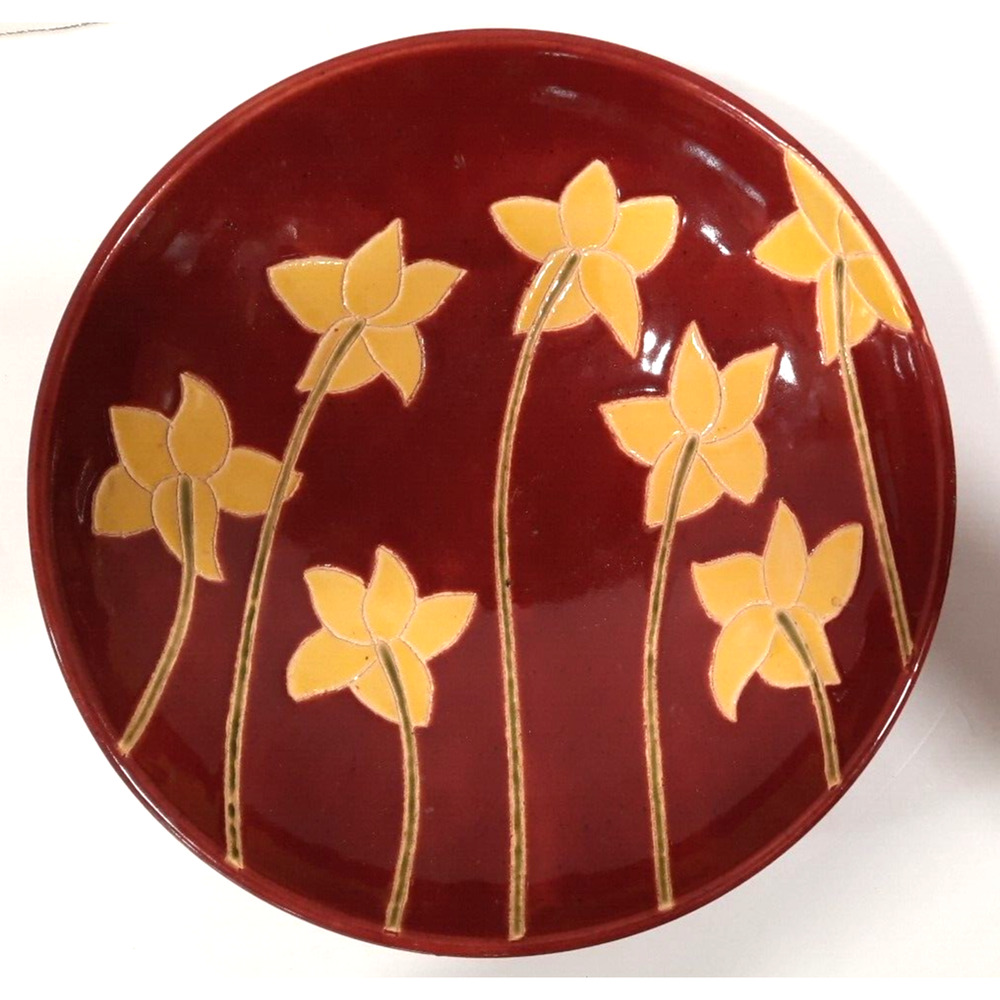 Vietnamese GB Retailers Decorative Bowl 11.5'' diam Floral Vietnam